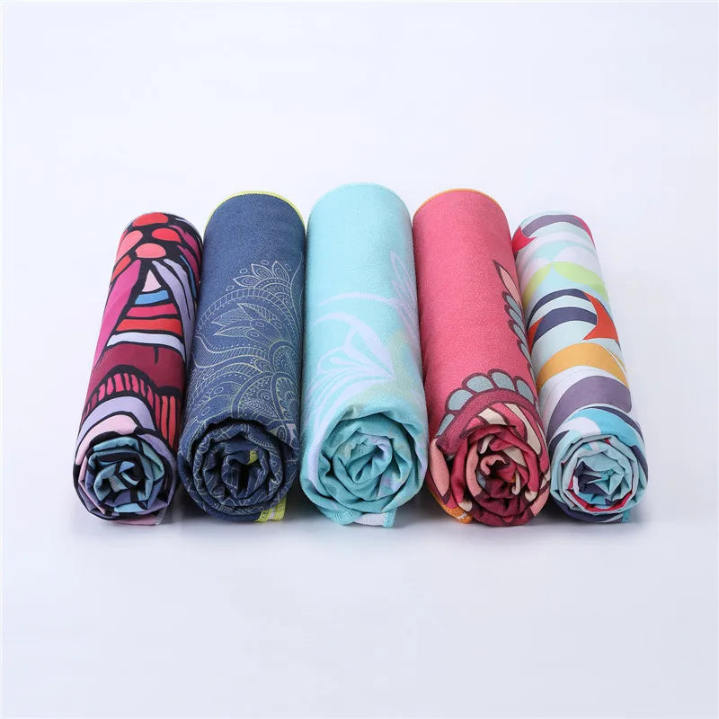 Double-Sided Velvet Yoga Mat Towel - Non-Slip, Portable Fitness and Beach Quick Dry Towel