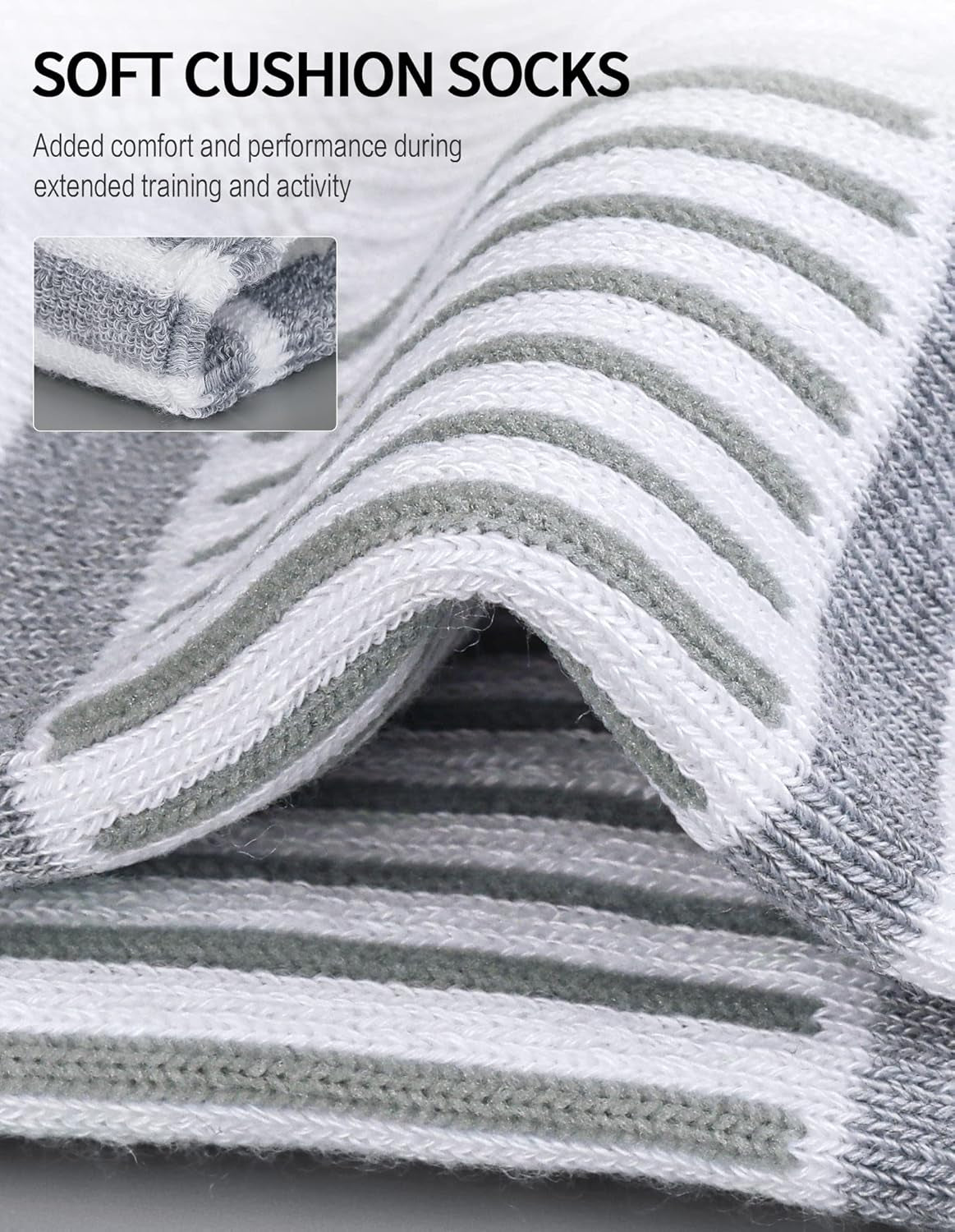 Cushioned Breathable Low Cut Athletic Running Socks for Men and Women - 6 Pairs