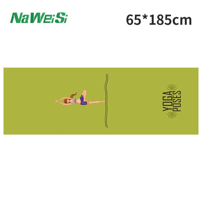 Double-Sided Velvet Yoga Mat Towel - Non-Slip, Portable Fitness and Beach Quick Dry Towel
