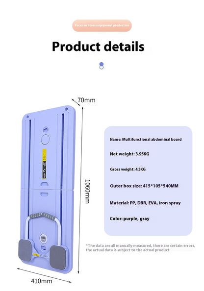 Multi-Functional Supine Board for Home Fitness - Abdominal Muscle Support and Exercise Equipment