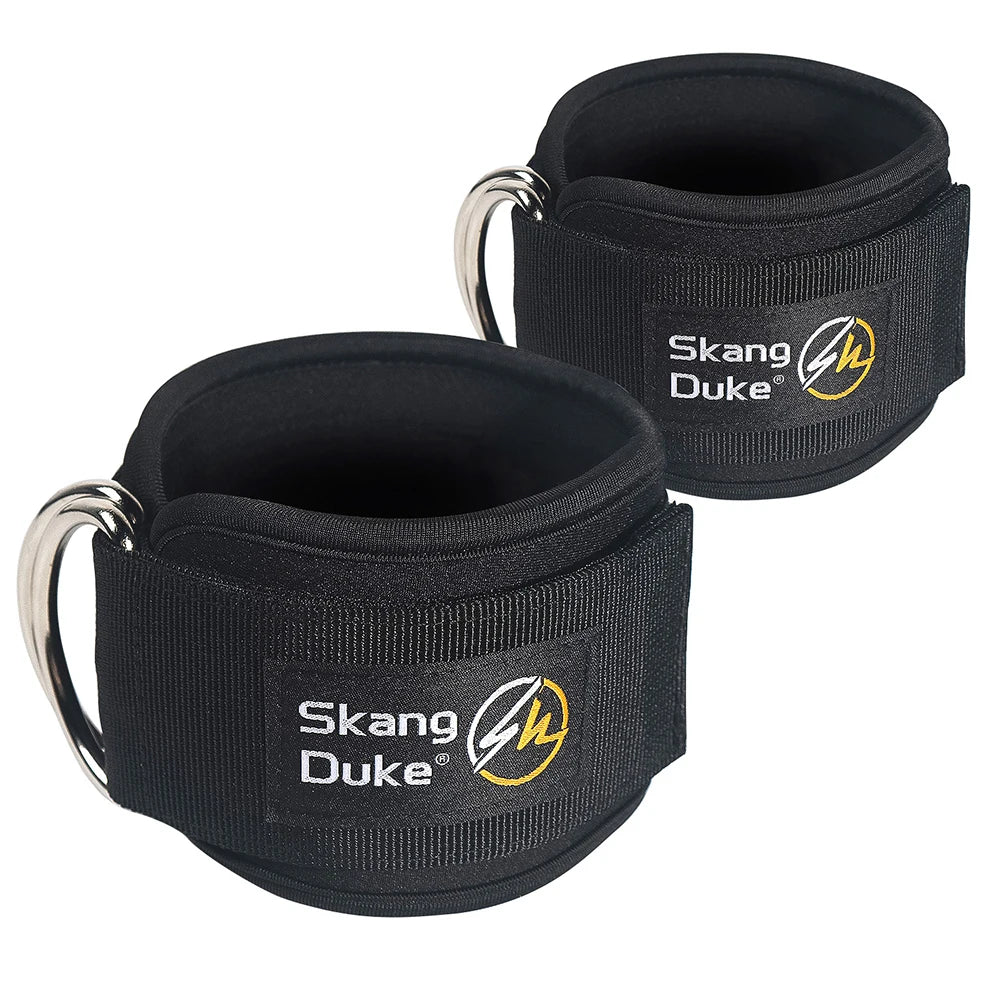 Padded Ankle Straps for Cable Machines - Comfortable D-Ring Fitness Anklets for Gym Pulley (1 or 2 Pieces)