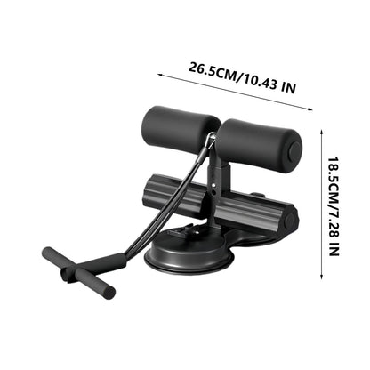 Abdominal Workout Machine with Resistance Bands - Sit-Up and Crunch Equipment for Home Gym (Black)
