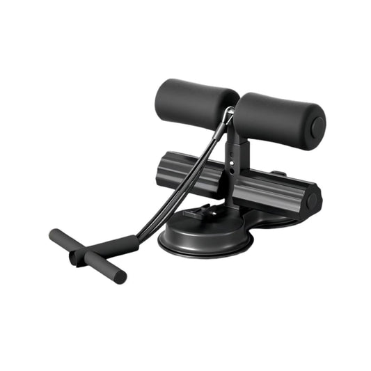 Abdominal Workout Machine with Resistance Bands - Sit-Up and Crunch Equipment for Home Gym (Black)