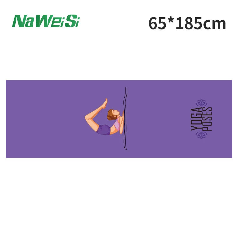 Double-Sided Velvet Yoga Mat Towel - Non-Slip, Portable Fitness and Beach Quick Dry Towel
