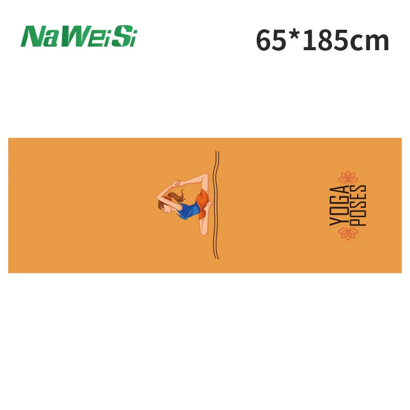 Double-Sided Velvet Yoga Mat Towel - Non-Slip, Portable Fitness and Beach Quick Dry Towel