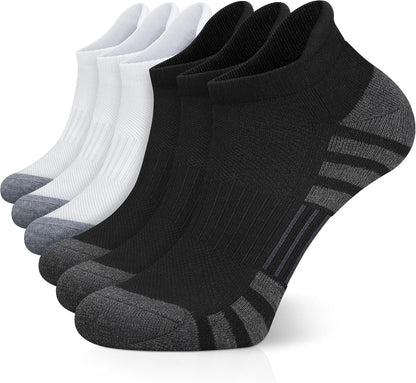 Cushioned Breathable Low Cut Athletic Running Socks for Men and Women - 6 Pairs
