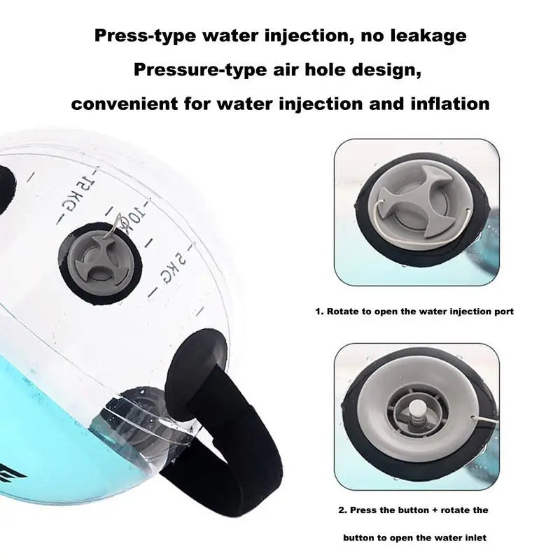 Weighted Water Bag for Core Strength and Balance Training - Ideal for Home Gym Workouts